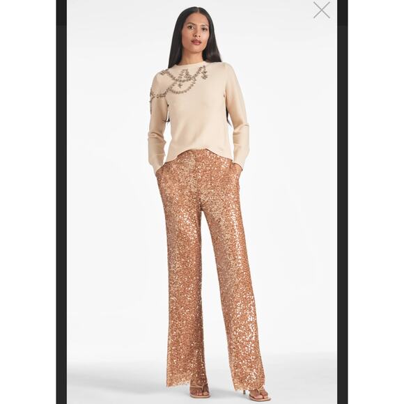 Sachin + Babi Sequin Bri Pant Honey Size 4 - Picture 3 of 8